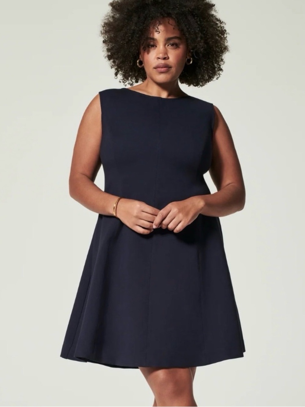 Spanx Perfect Fit & Flare Mini Dress Womens Medium Navy